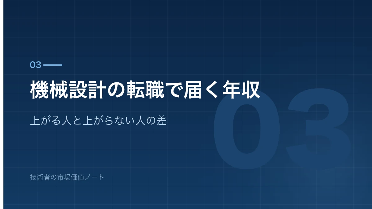 機械設計の転職で30代が到達できる年収の目安を示すバナー画像